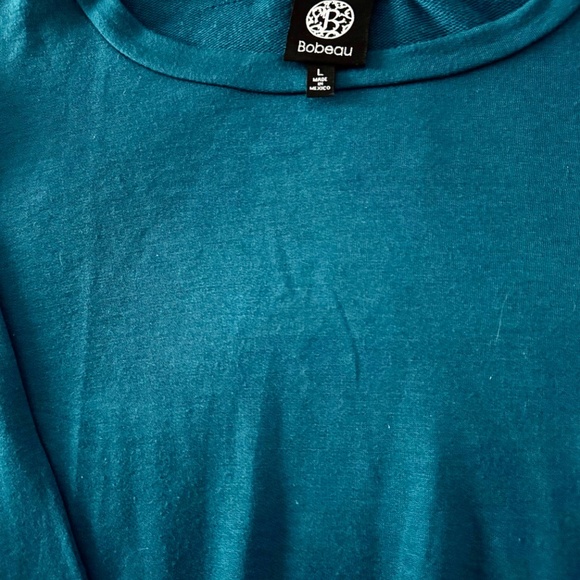 Sweater, 3/5 sleeve, Aqua (more green than photo shows) Generous sz L - Picture 3 of 4